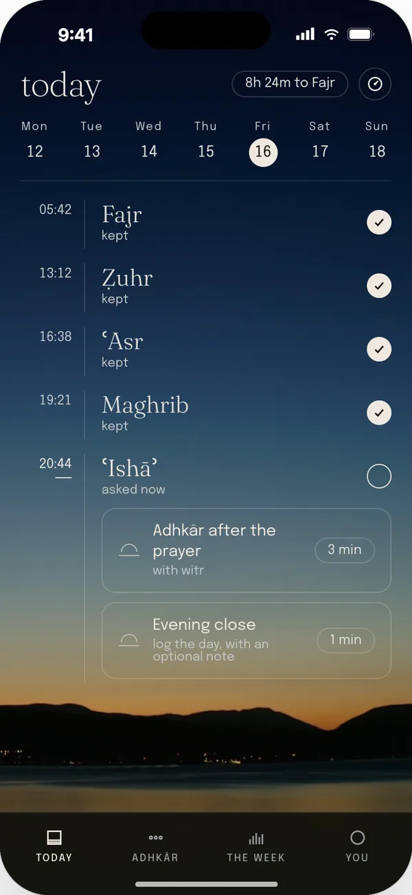 SIRA: Today at ʿIshāʾ